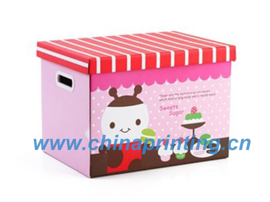 High quality Gift Paper Box Printing with die cut handle SWP13-3