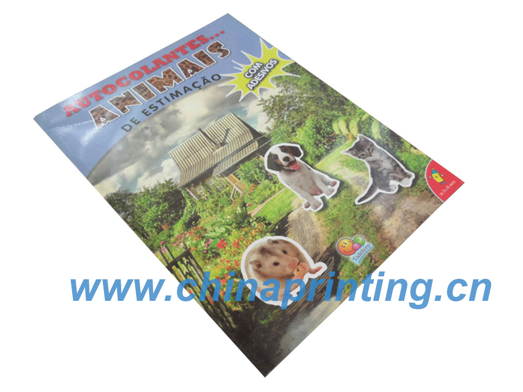 Brazil Lovely Children Book Printing with stickers SWP3-2