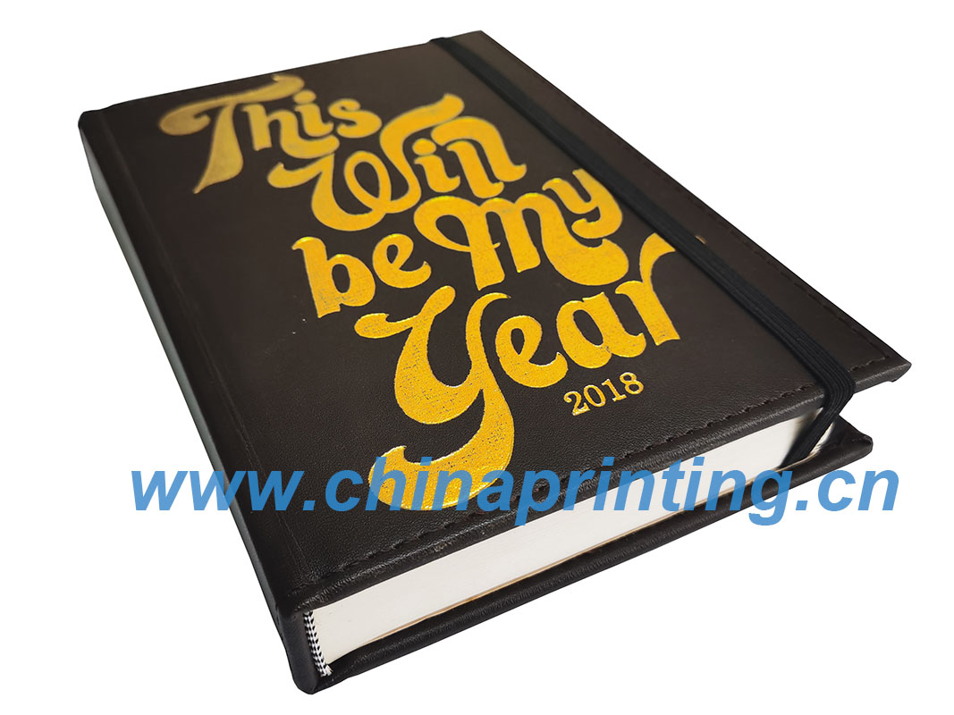 PU leather diary with Tab and Pen printing in China SWP24-19