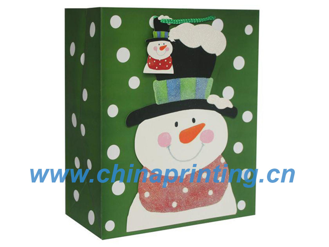 High Quality Christmas paper bag printing in China SWP11-23