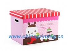 High quality Gift Paper Box Printing with die cut handle SWP13-3
