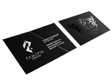 Black Business Card printing in China with Spot UV SWP22-1