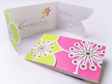 Pink and foldable Business Cards printing in china SWP22-9