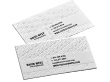 Special Pattern White Business Card Printing in China SWP22-13