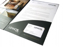Company Folder printing with business cards position SWP23-3