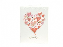 High quality Heart Shape Greeting Card printing SWP20-4